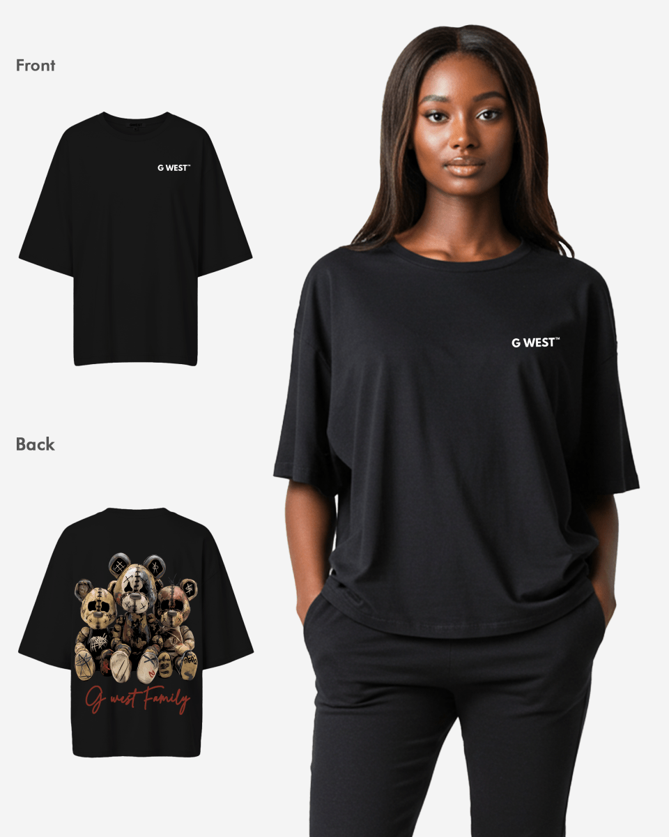 G West Family Black Oversized Tee - WOMEN - G West