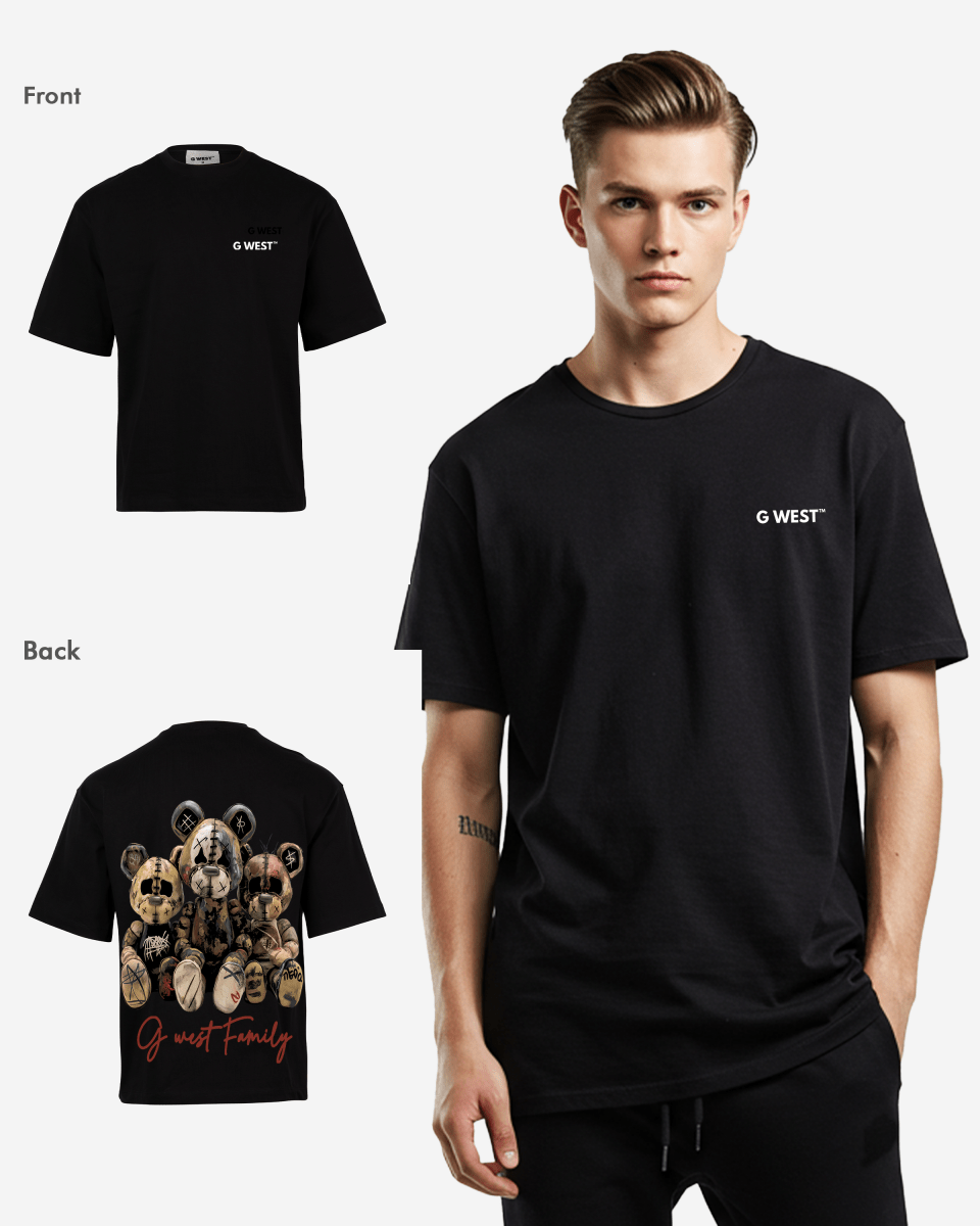 G West Family Black Oversized Tee - G West