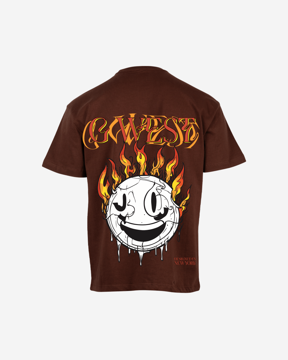 G West Fire Smile Life Style Oversized Tee Mens - G West