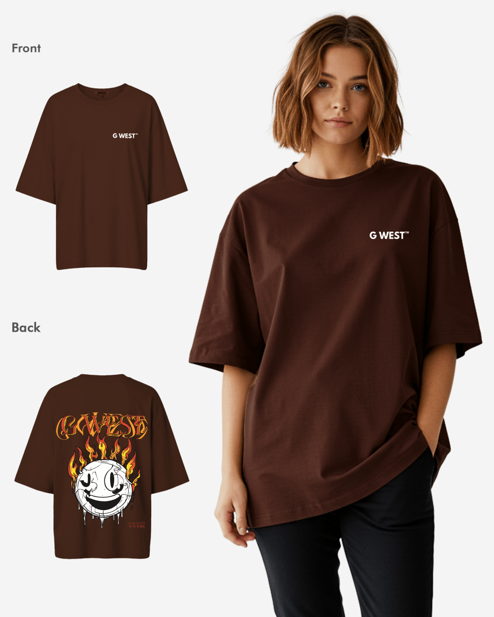 G West Fire Smile Lifestyle Oversized Tee - WOMEN - G West