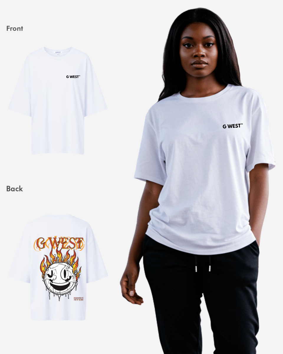 G West Fire Smile Lifestyle Oversized Tee - WOMEN - G West