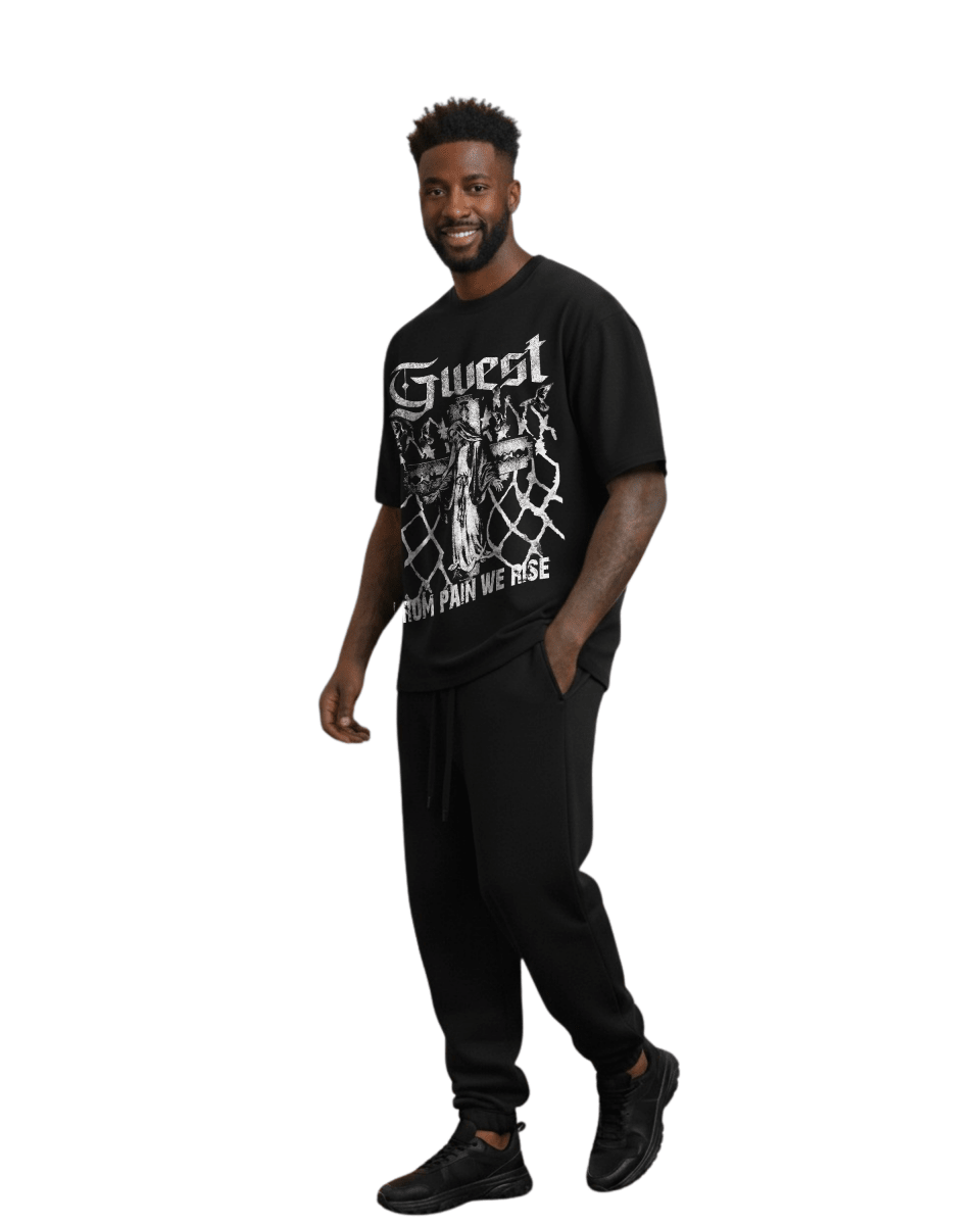 G West From Pain We Rise Oversized Men's T-Shirt - G West