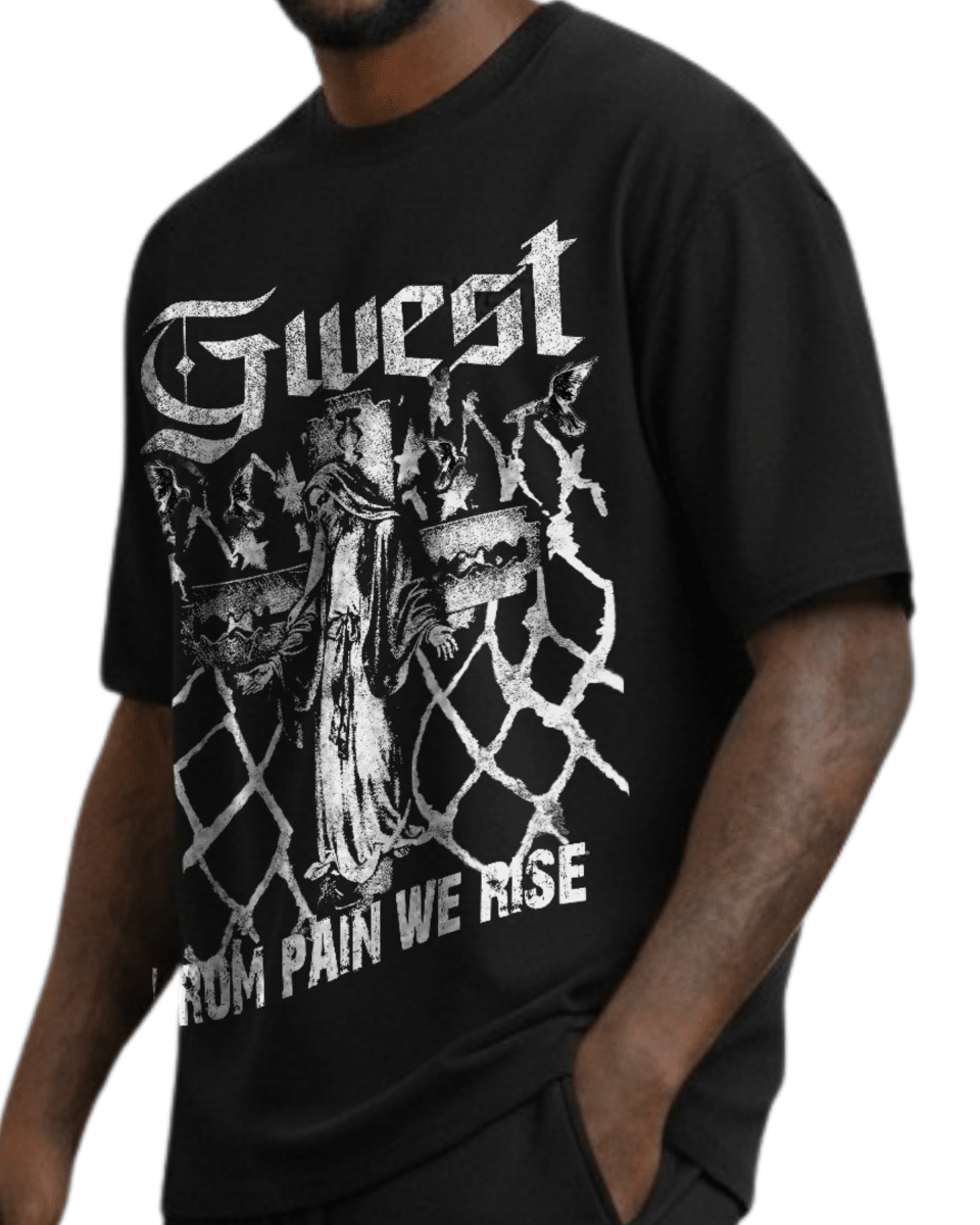 G West From Pain We Rise Oversized Men's T-Shirt - G West