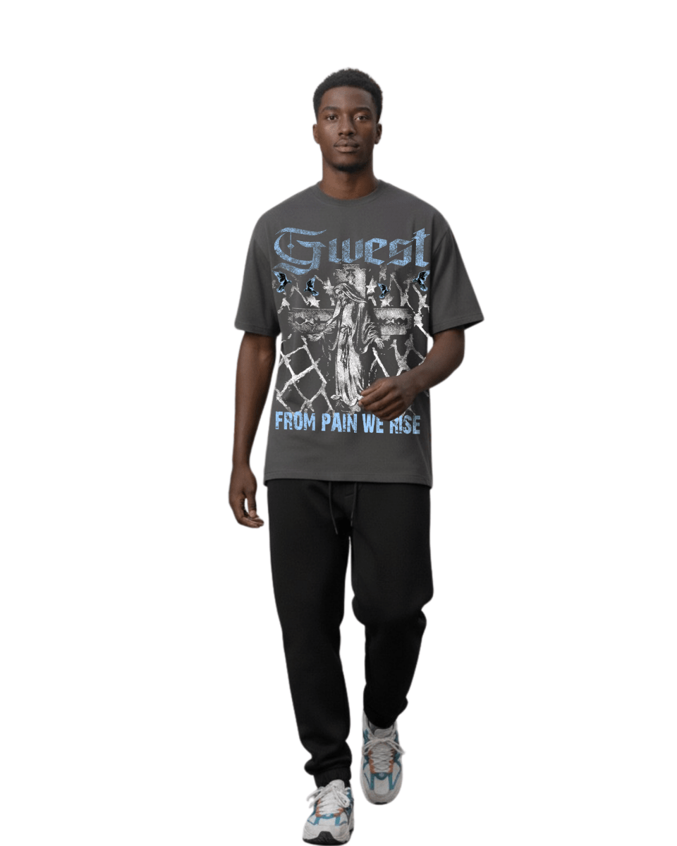 G West From Pain We Rise Oversized Men's T-Shirt - G West