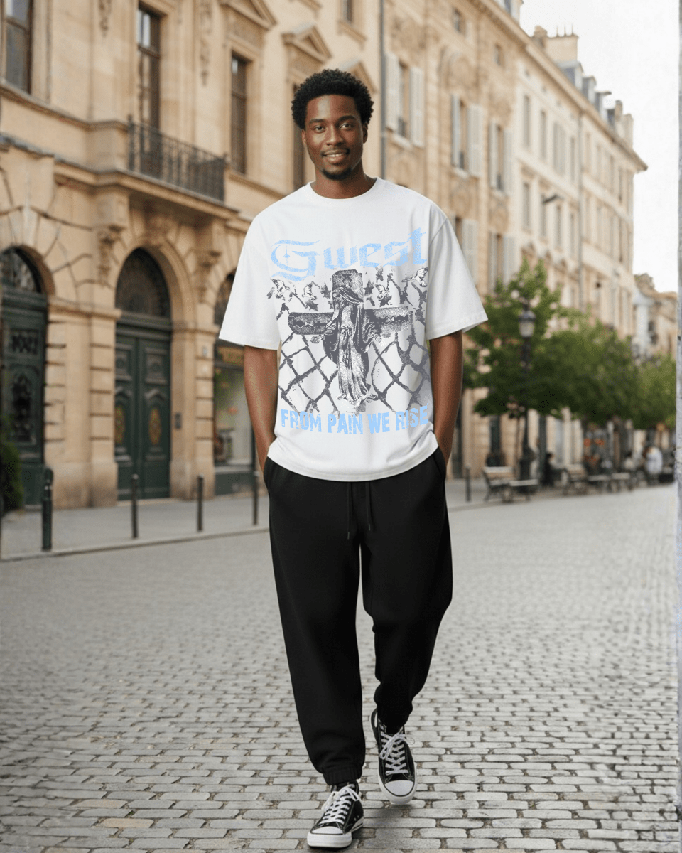 G West From Pain We Rise Oversized Men's T-Shirt - G West