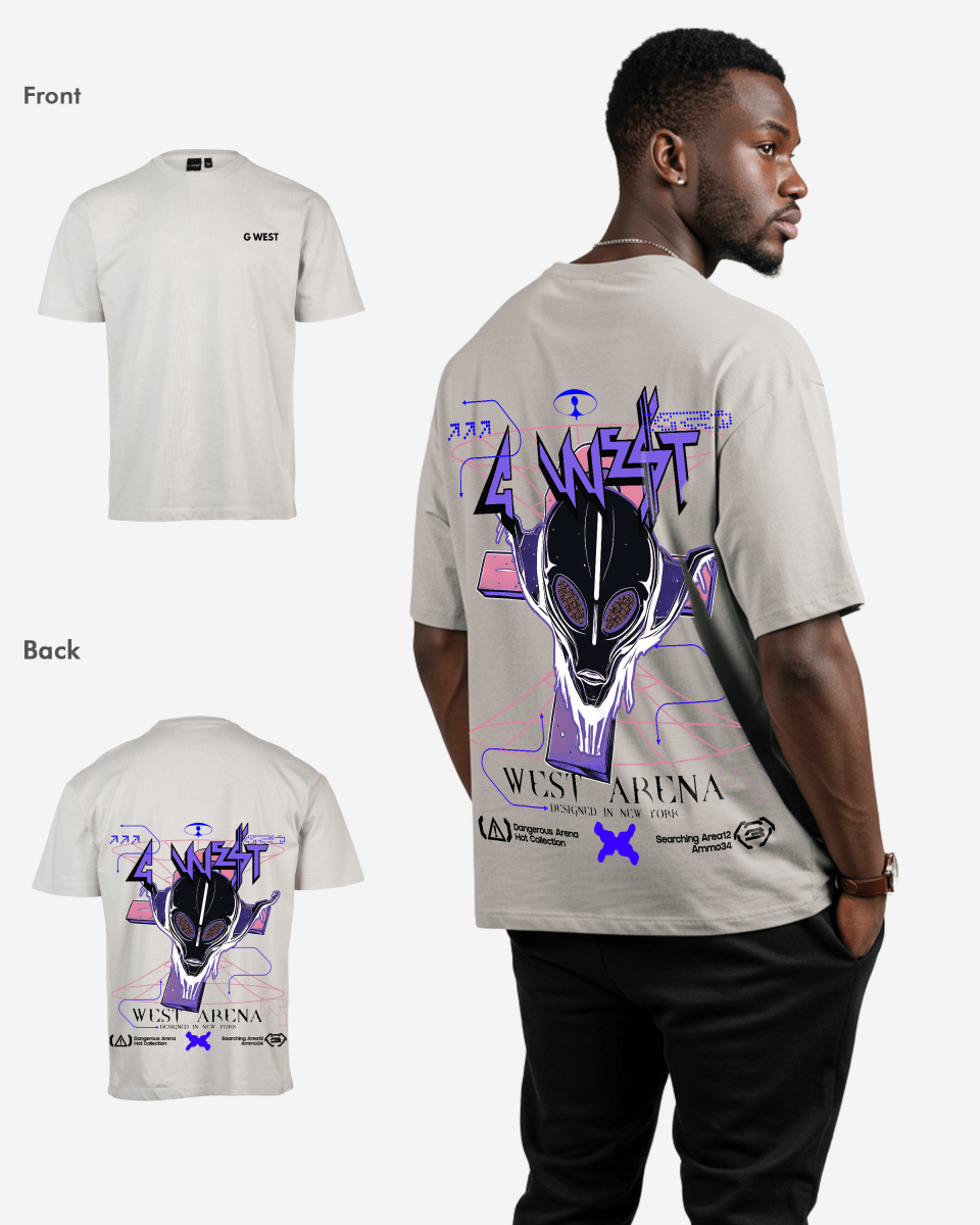 G West Future Journey Life Style Oversized Tee Mens Style - G West