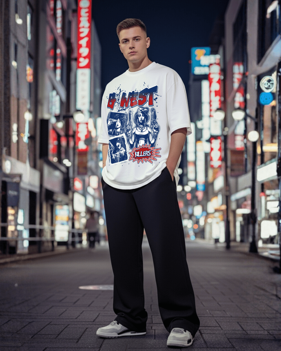 G West Gangsta Goddesses Men's Oversized T-Shirt - G West