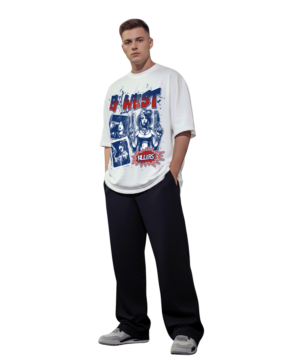 G West Gangsta Goddesses Men's Oversized T-Shirt - G West
