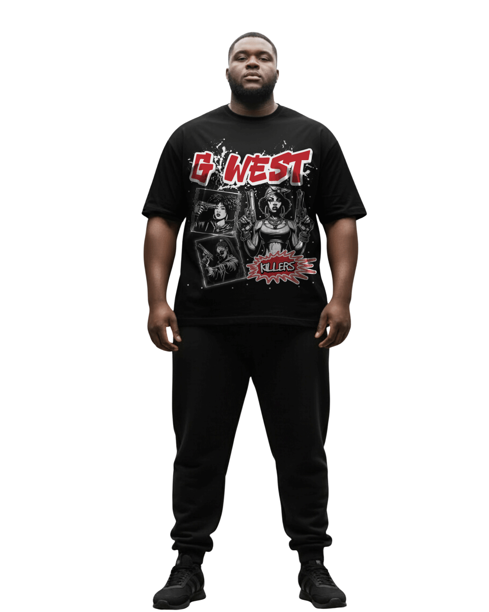 G West Gangsta Godesses Big and Tall Oversized T-Shirt - G West