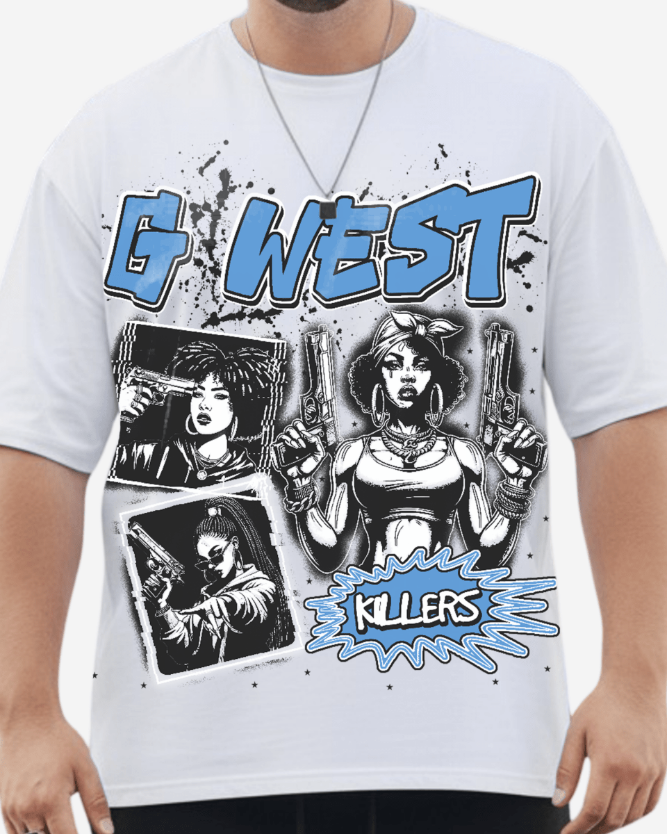 G West Gangsta Godesses Big and Tall Oversized T-Shirt - G West