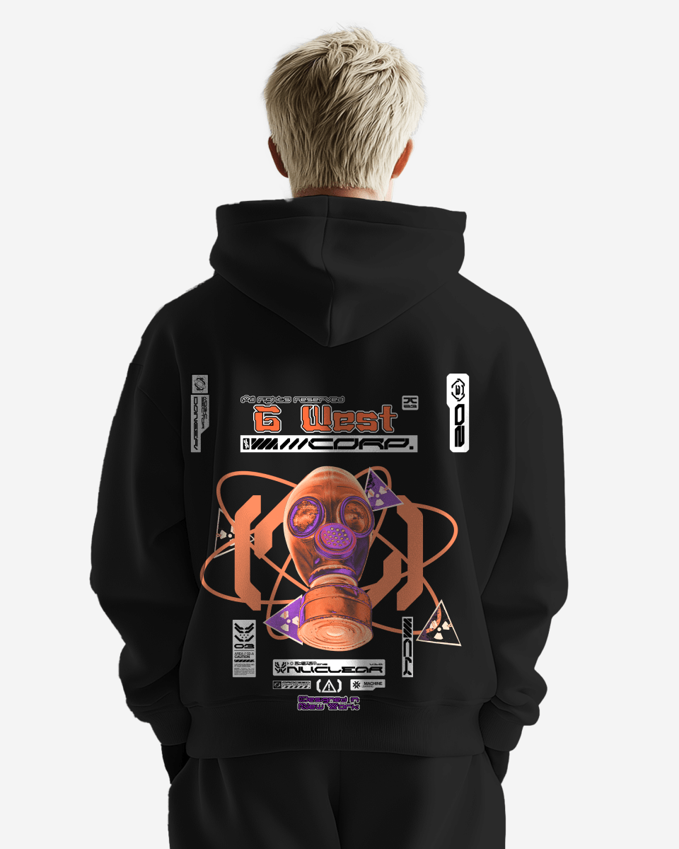 G West Gas Helmet Oversize Hoodie Mens Style - G West
