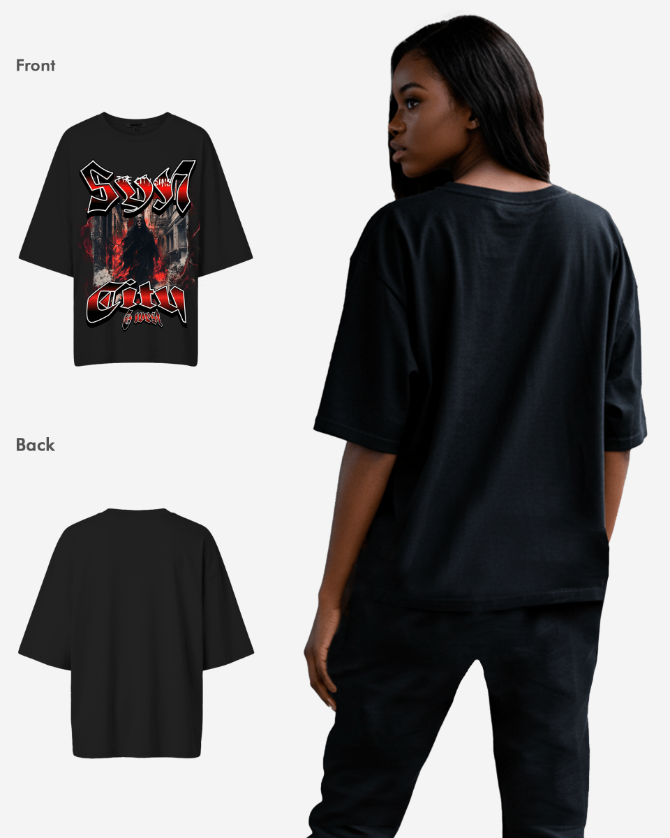 G WEST Ghost City Oversized Tee - WOMEN - G West