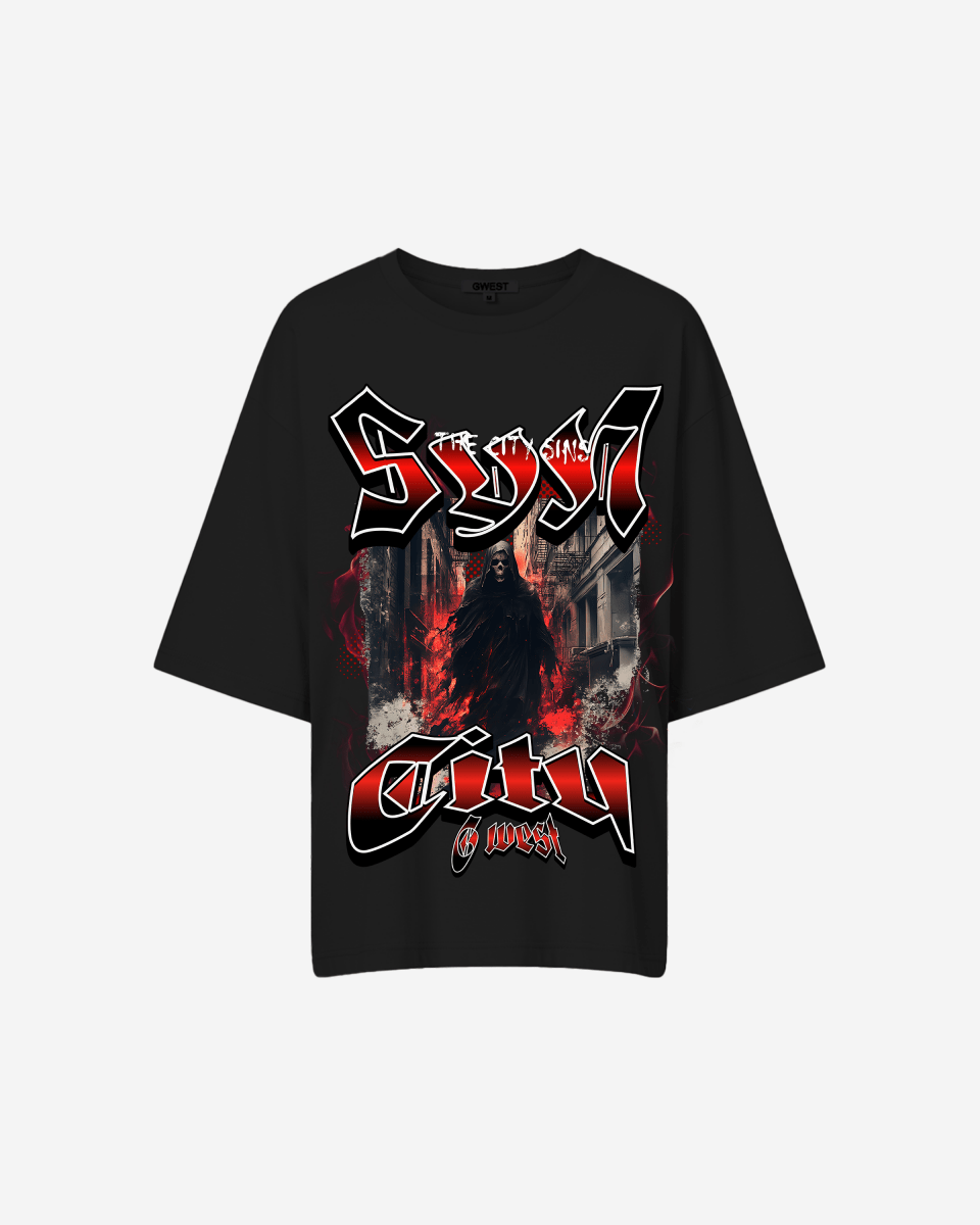 G WEST Ghost City Oversized Tee - WOMEN - G West