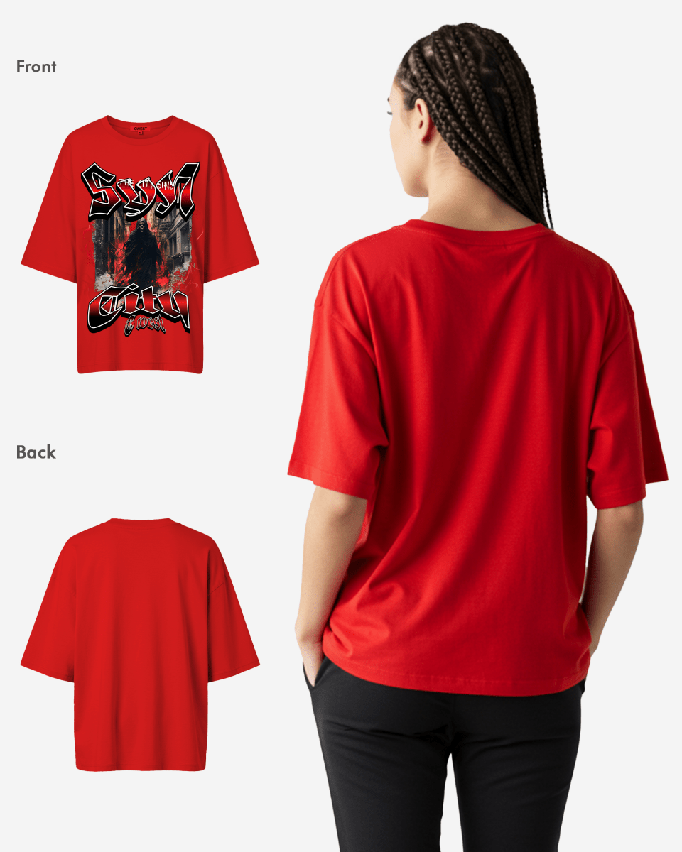 G WEST Ghost City Oversized Tee - WOMEN - G West
