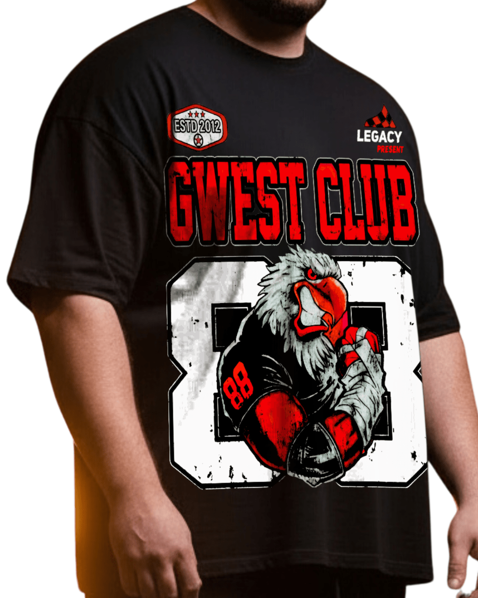 G West Hawk Squad 88 Men's Big And Tall T-Shirt - G West