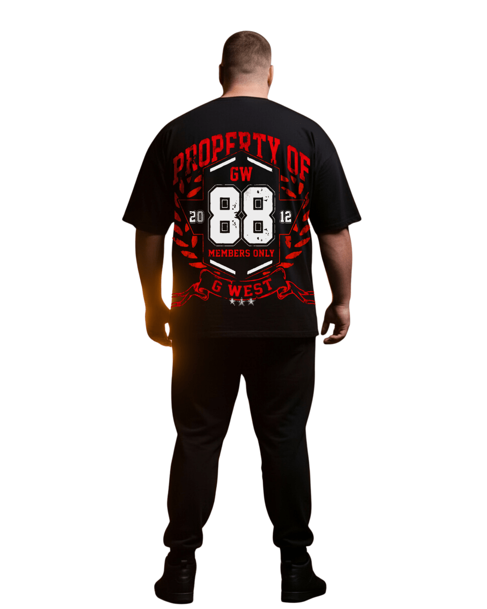 G West Hawk Squad 88 Men's Big And Tall T-Shirt - G West