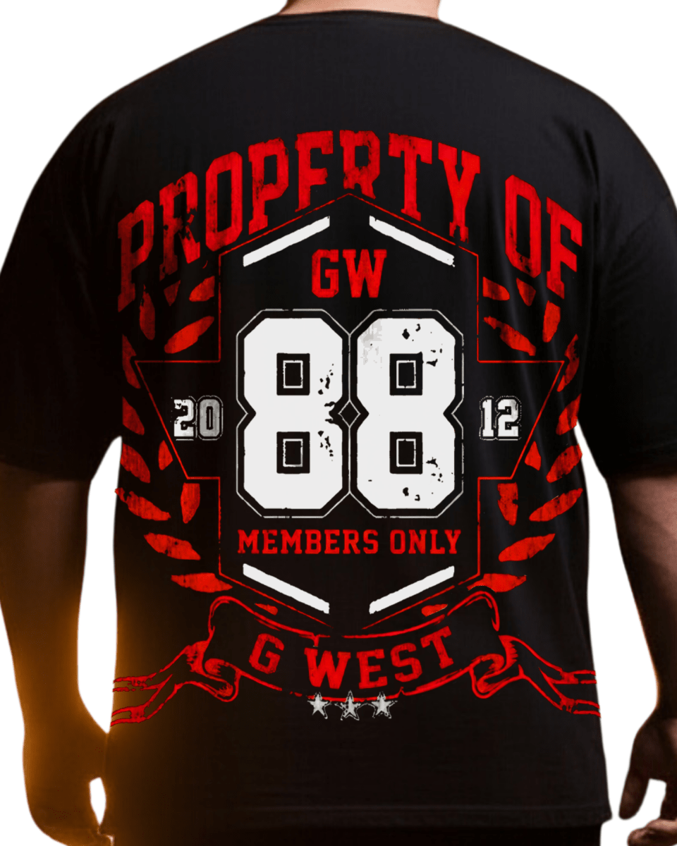 G West Hawk Squad 88 Men's Big And Tall T-Shirt - G West