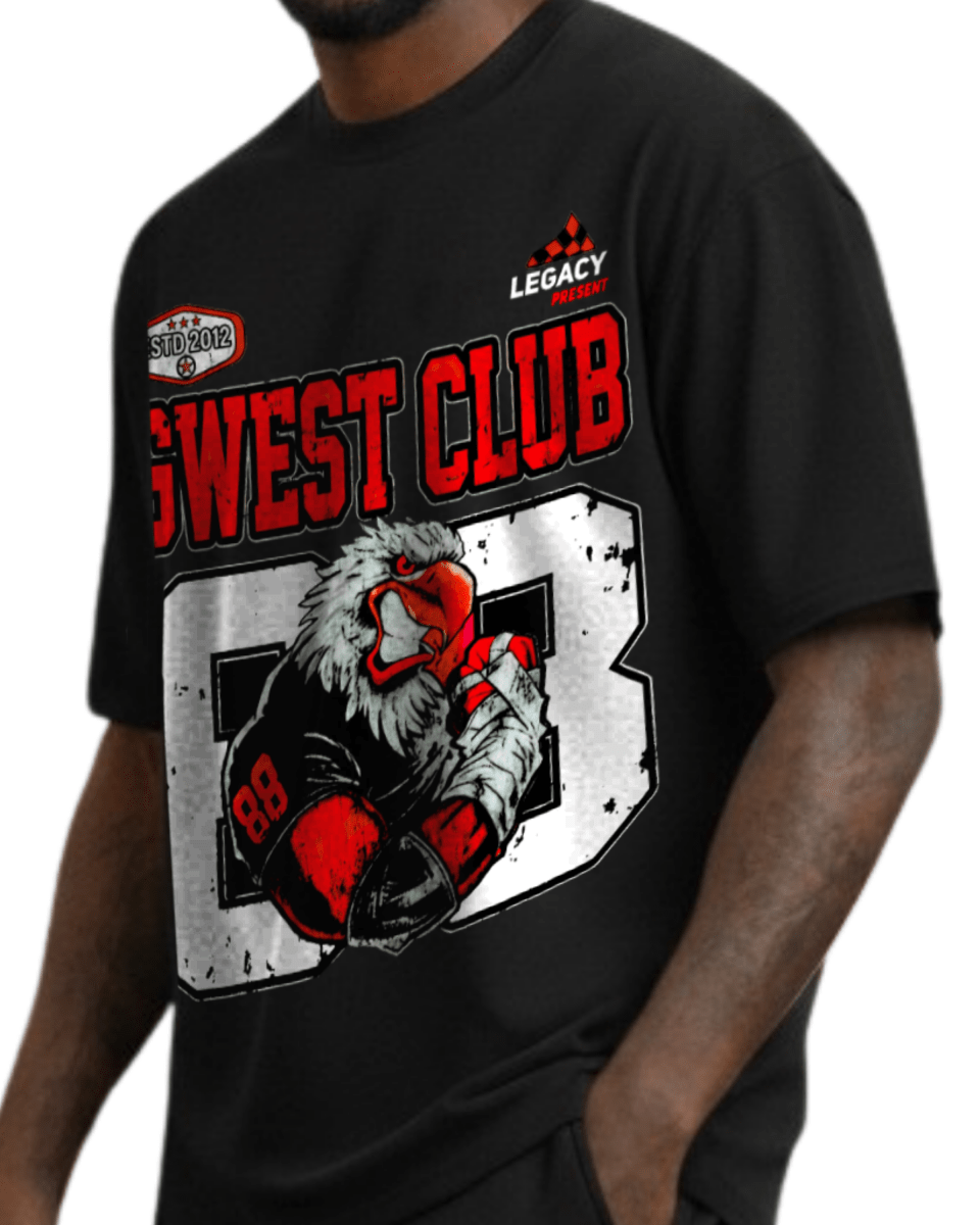 G West Hawk Squad 88 Oversized Men's T-Shirt - G West