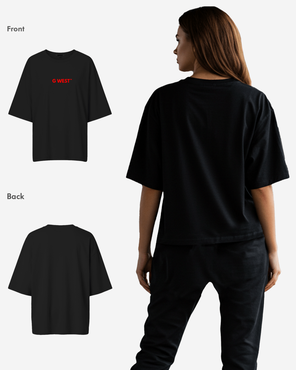 G West Heavyweight Logo Wear Oversized T-Shirt - WOMEN - G West