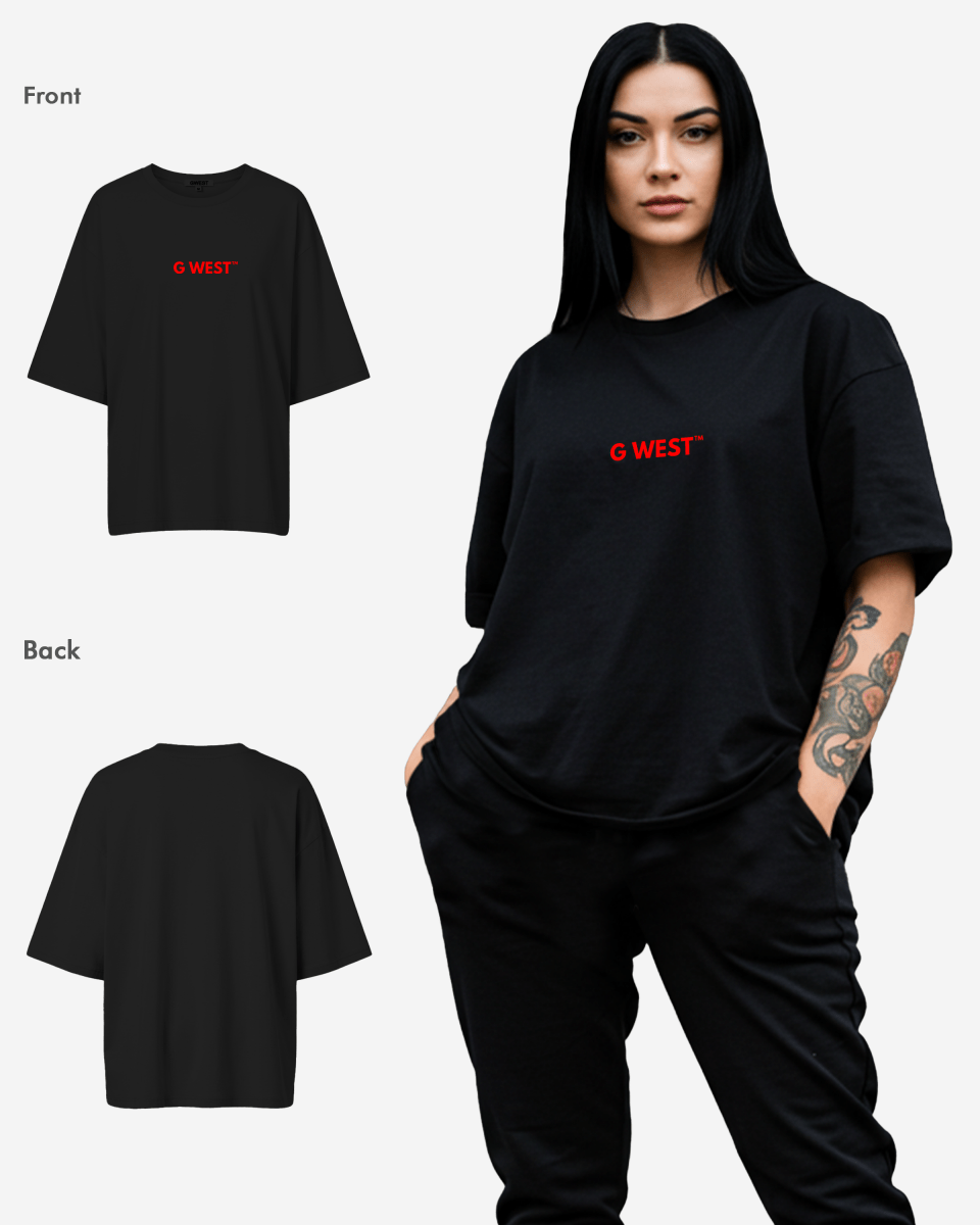G West Heavyweight Logo Wear Oversized T-Shirt - WOMEN - G West
