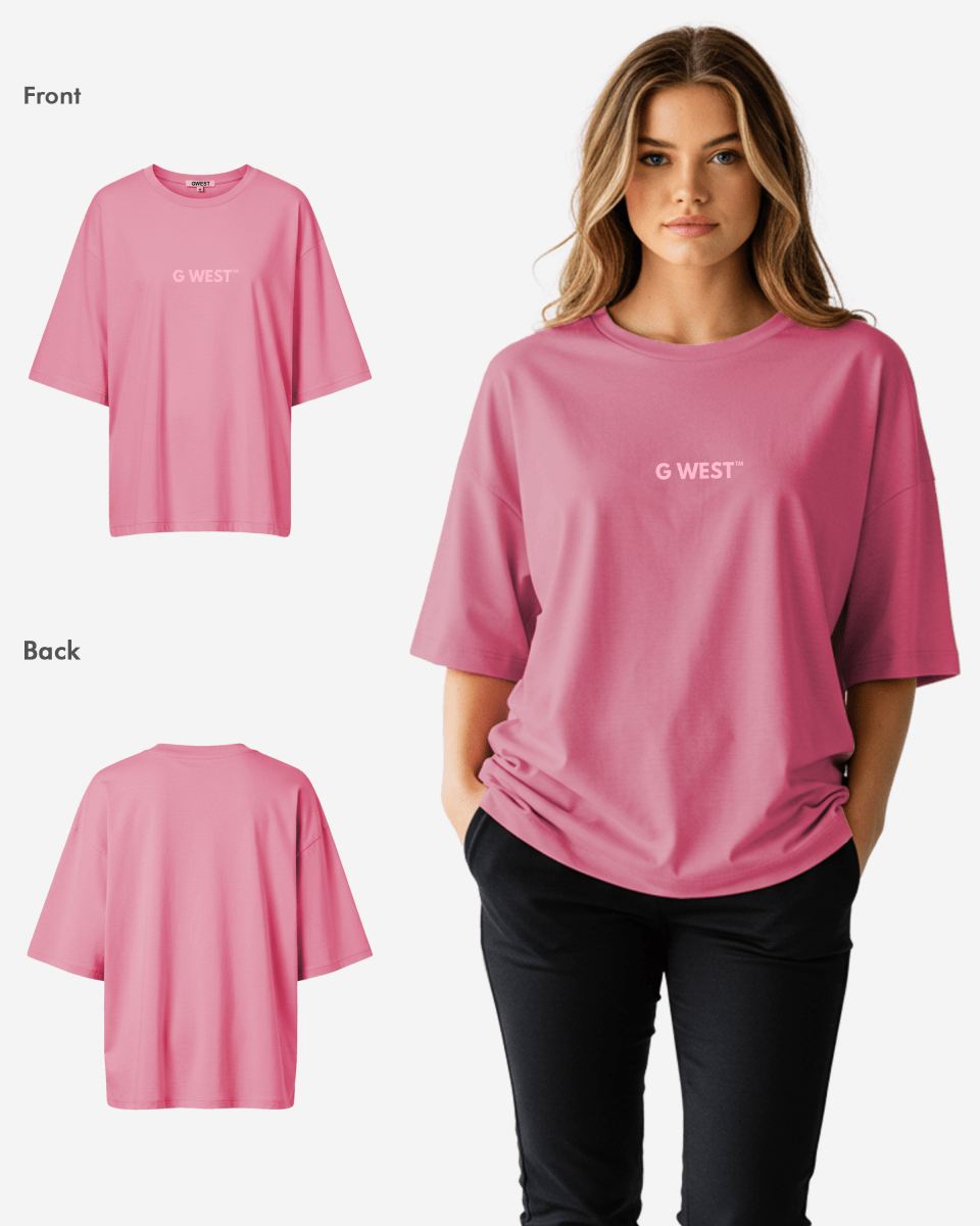 G West Heavyweight Logo Wear Oversized T-Shirt - WOMEN - G West