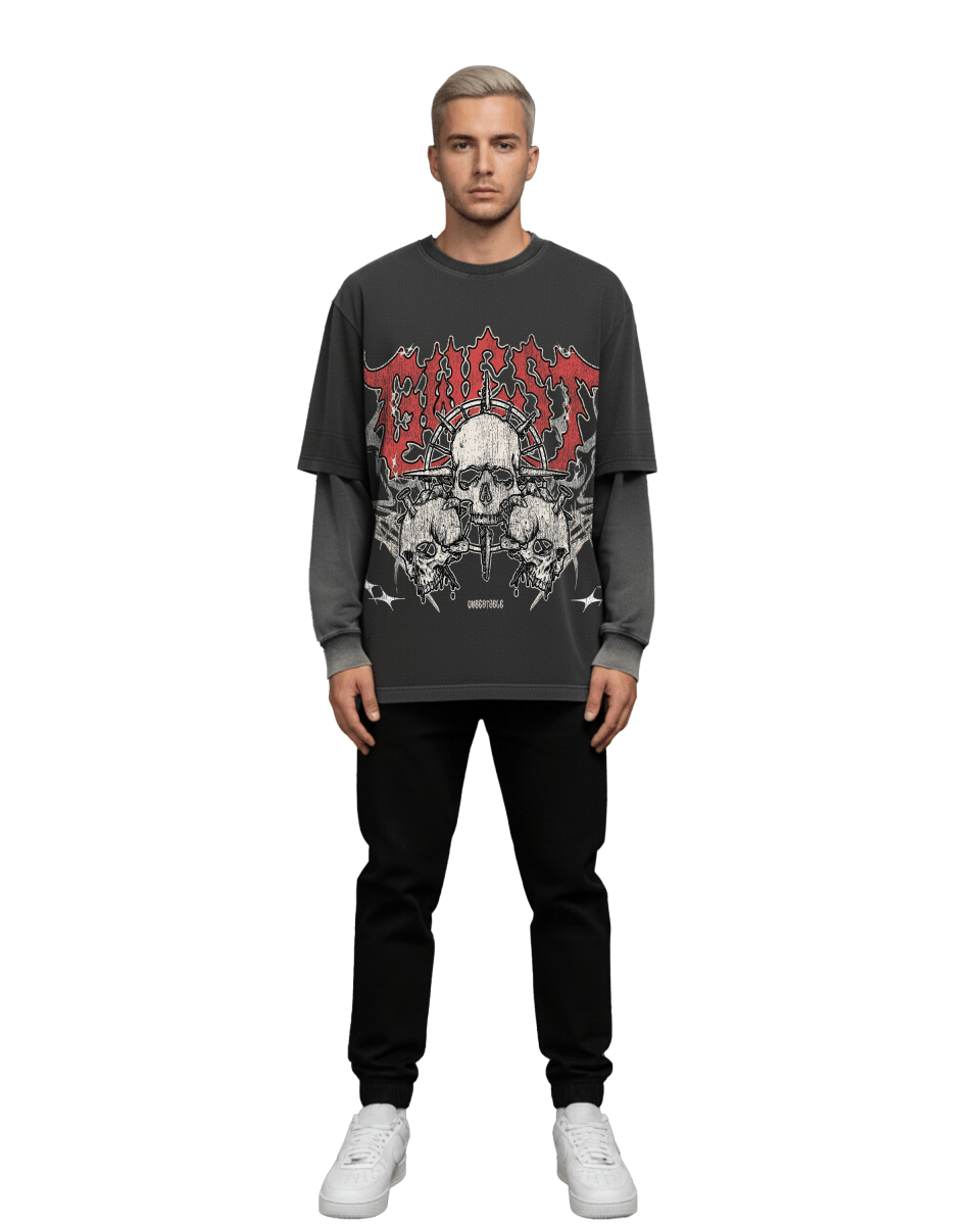 G West Hell Claw Two Tone Sleeve Men's Tee - G West