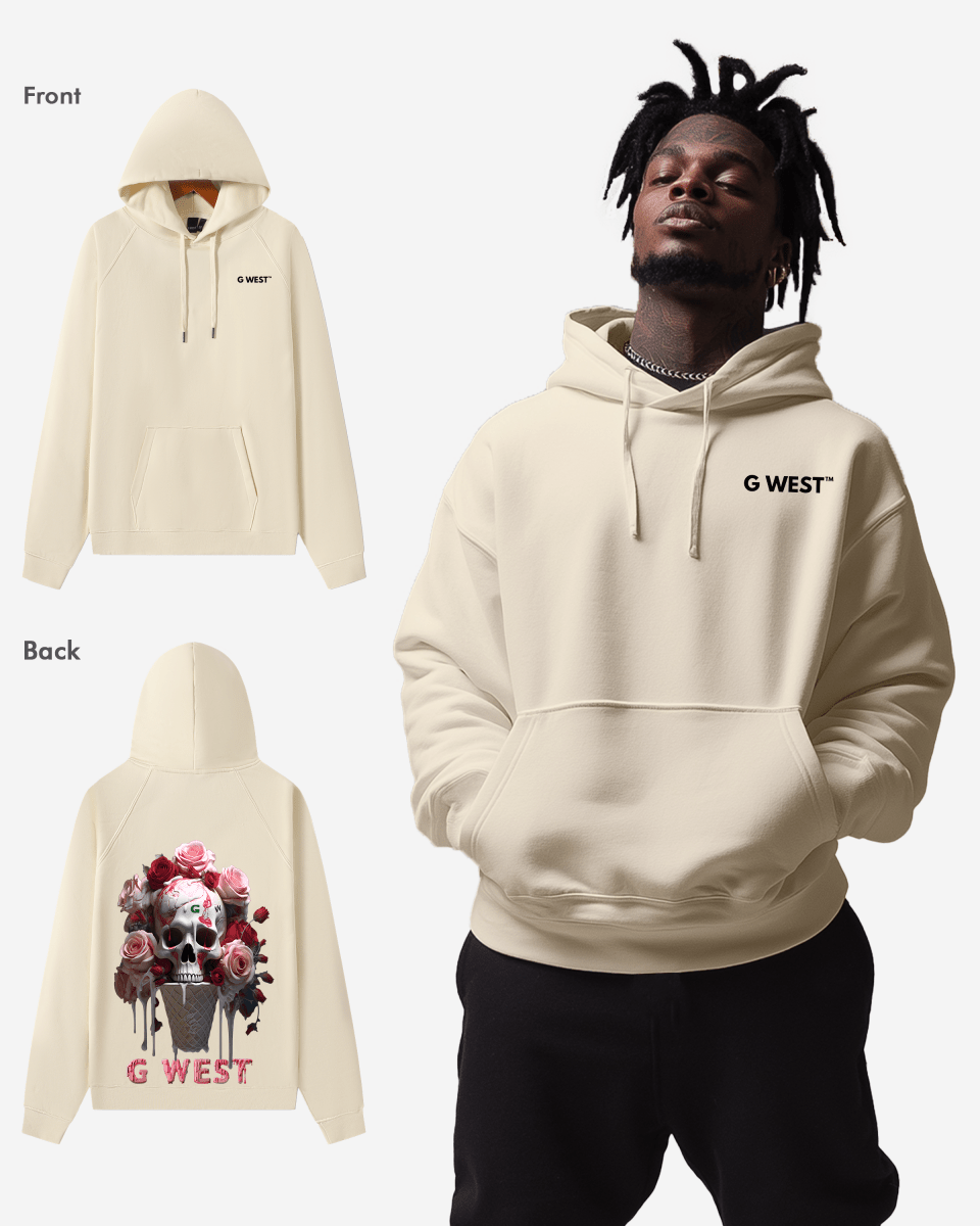 G West Ice Cream Skull Heavy Premium Oversized Hoodie - G West
