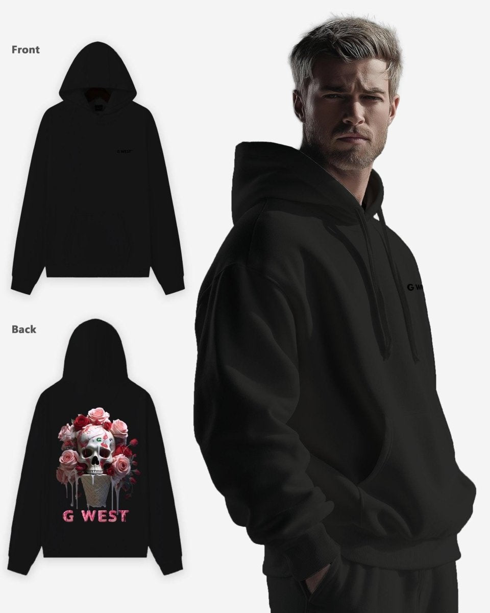 G West Ice Cream Skull Oversize Hoodie - G West