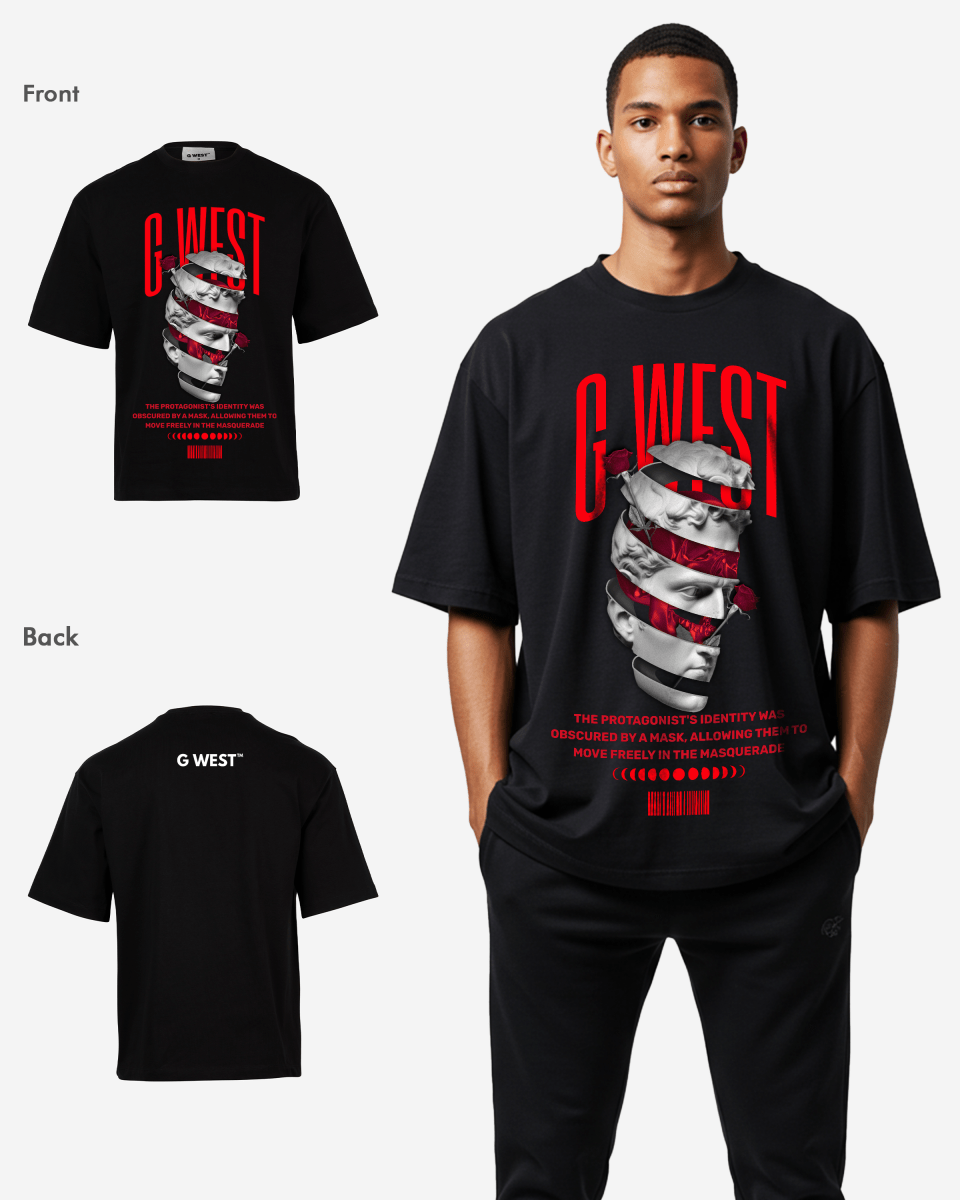 G WEST identity concealed OVERSIZED TEE GWROJMT47 - G West