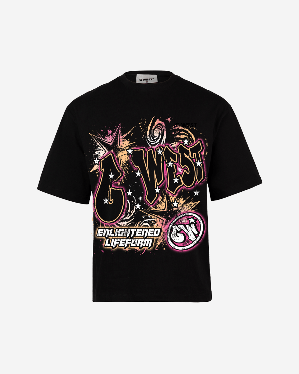 G West Illuminated Soul Double Hit Premium Oversized Tee Front And Back Print - G West