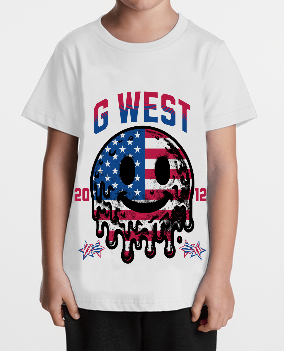 G WEST KIDS AMERICAN FLAG TEE - GWPBASTY9311 - G West