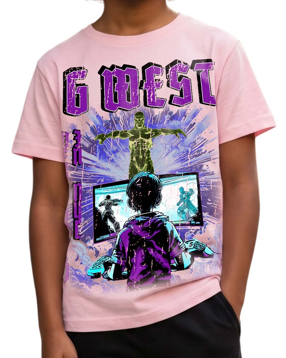 G West Kids Game Of G Purple T-Shirt Mens - G West