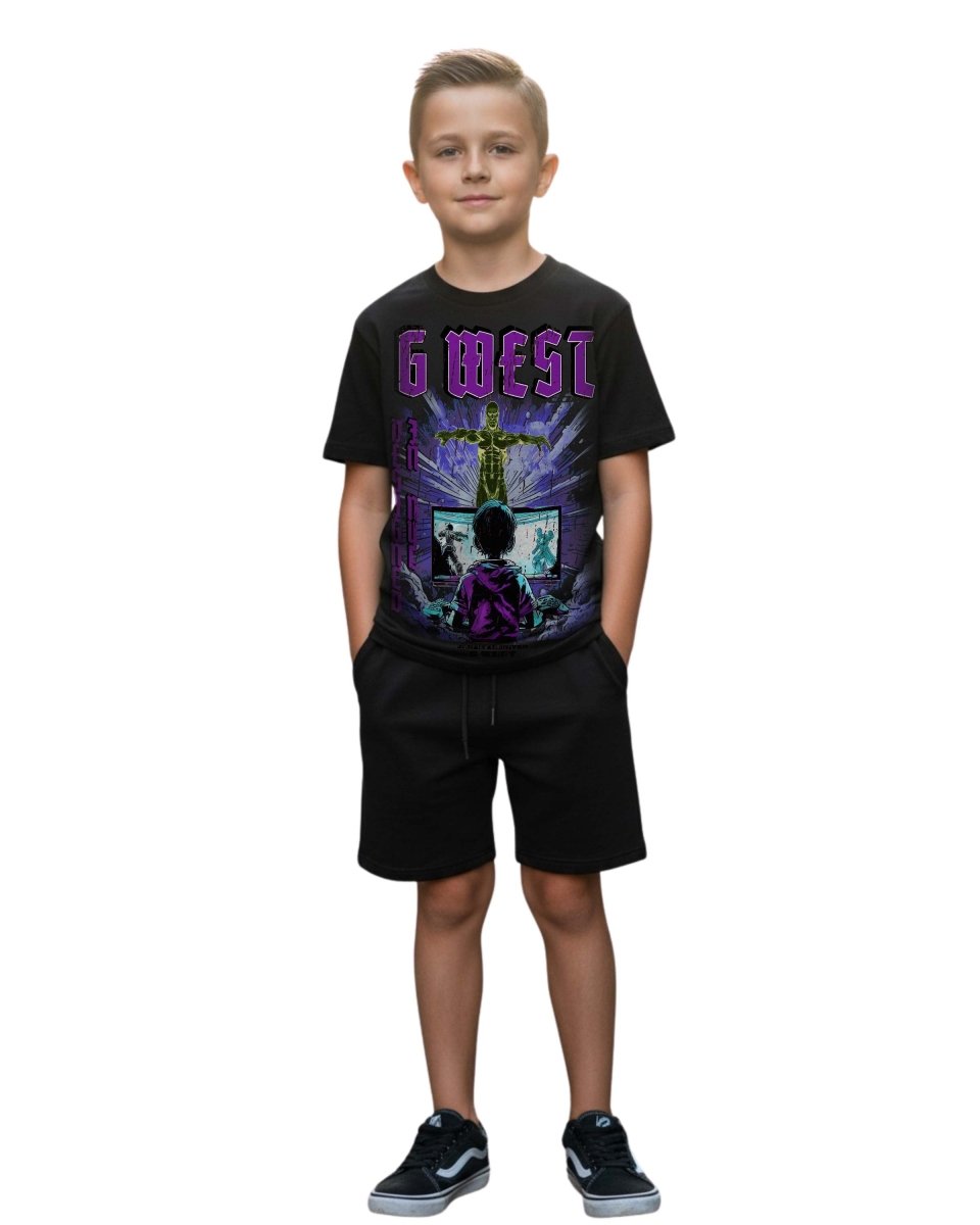 G West Kids Game Of G Purple T-Shirt Mens - G West