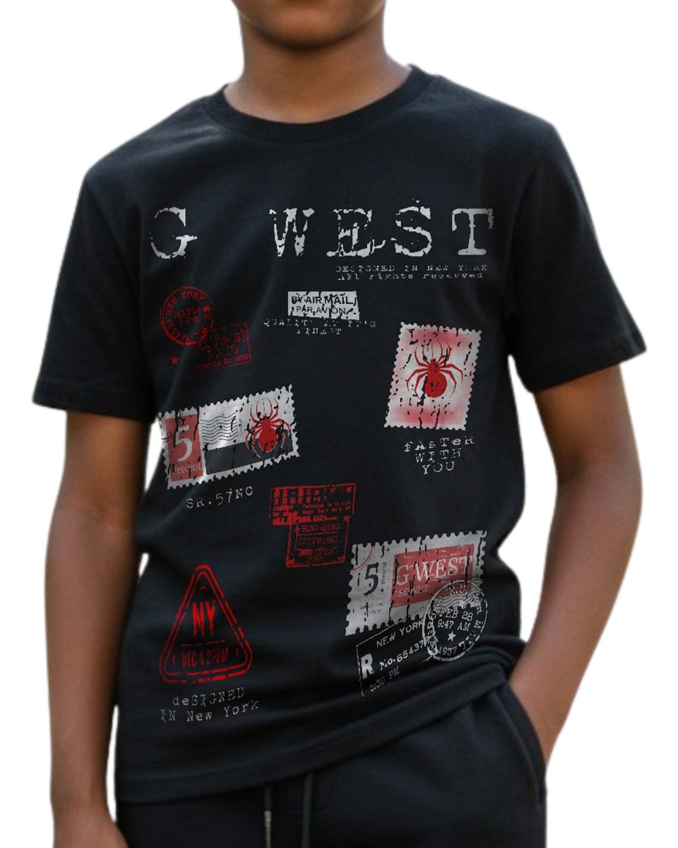 G West Kids Olympic Stamp Tee - Dtpbasty5041 - G West
