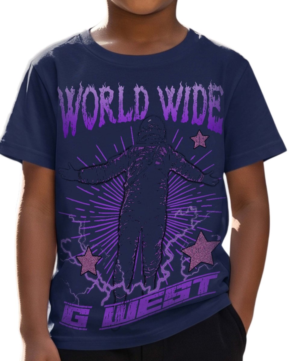 G West Kids Olympic World Wide Star T-Shirt Mens - G West