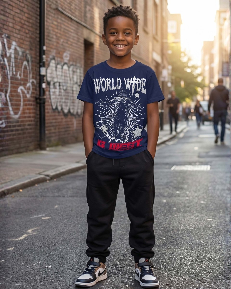 G West Kids Olympic World Wide Star T-Shirt Mens - G West