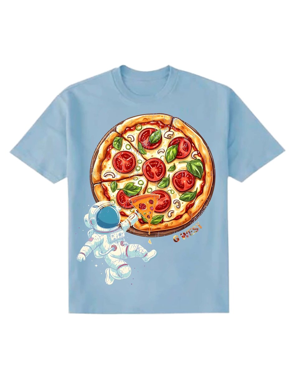 G West Kids Space Pizza Black Tee - Dtpbasty9067 - G West