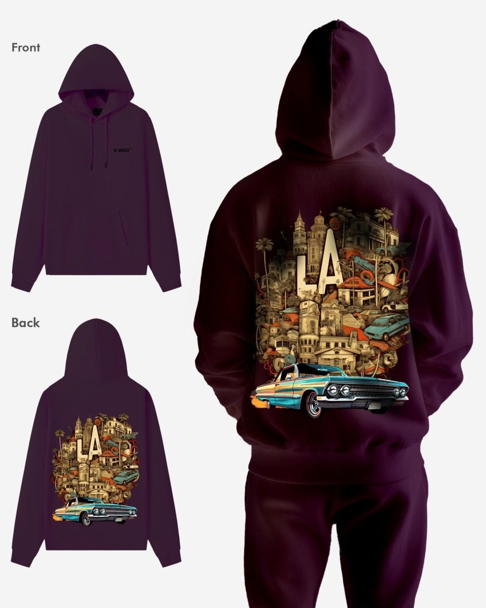 G West La Culture Black Heavy Premium Oversize Hoodie - G West