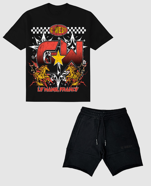 G West Le Mans France Tee & Short Set - G West