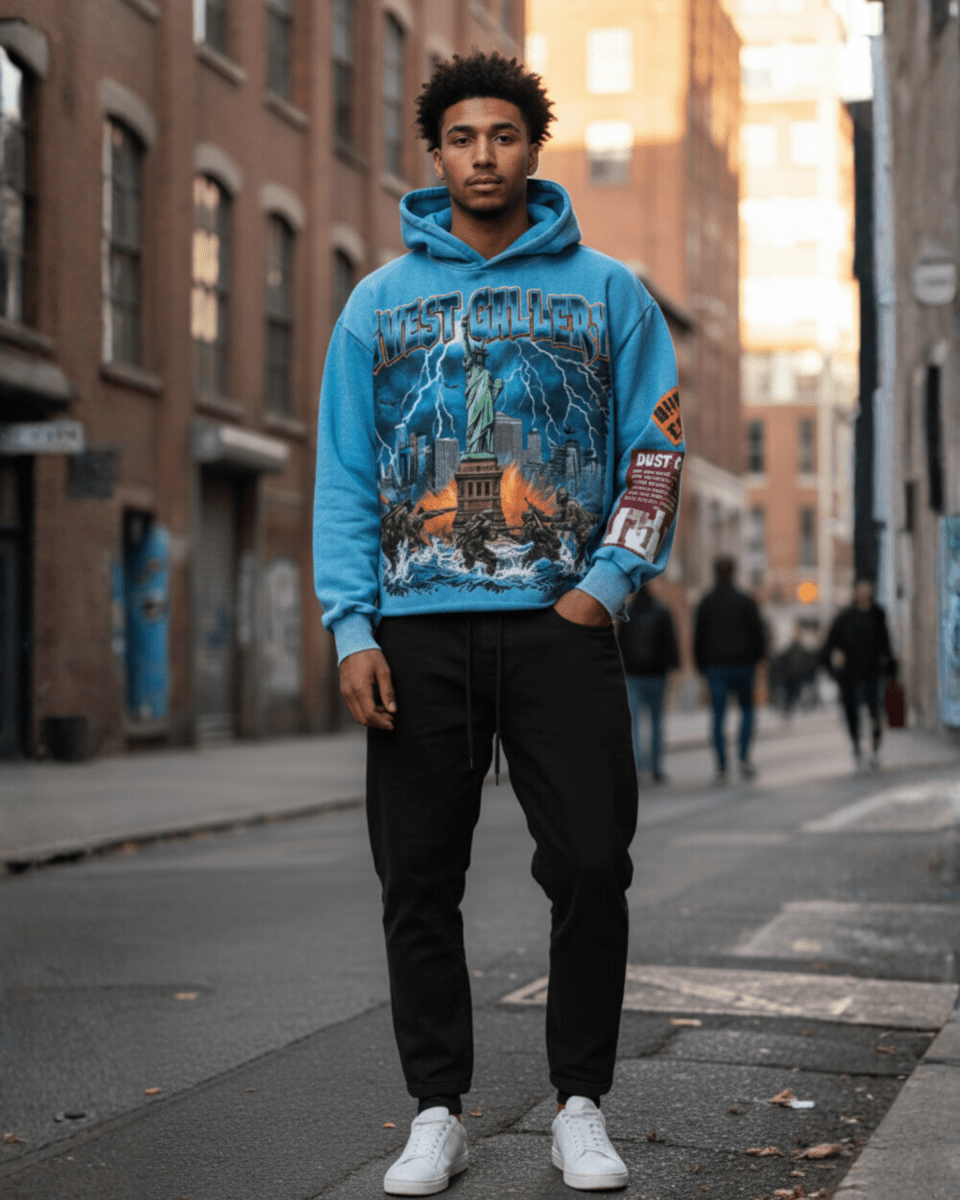 G West Liberty Storm Complicated Men's Crop Hoodie - G West