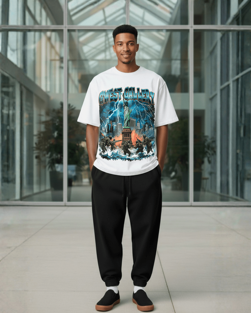 G West Liberty Storm Oversized Men's T-Shirt - G West