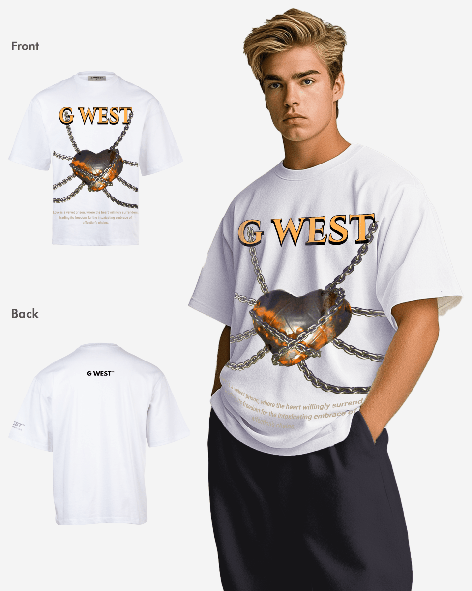 G - WEST Locked in Love Oversized Tee GWROJMT13 - G West