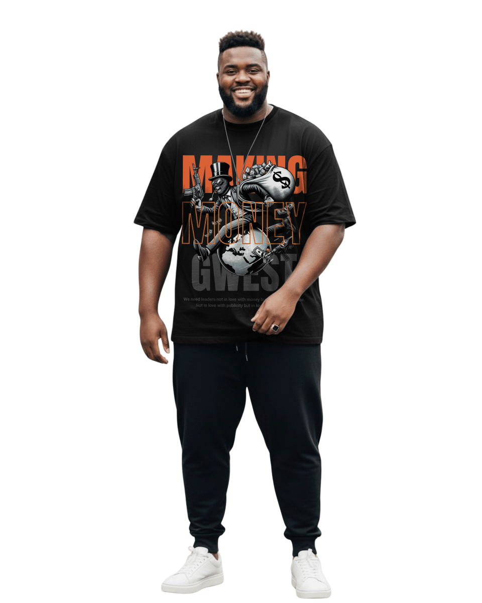 G West Making Money Not Justice Big And Tall Oversized T-Shirt - G West