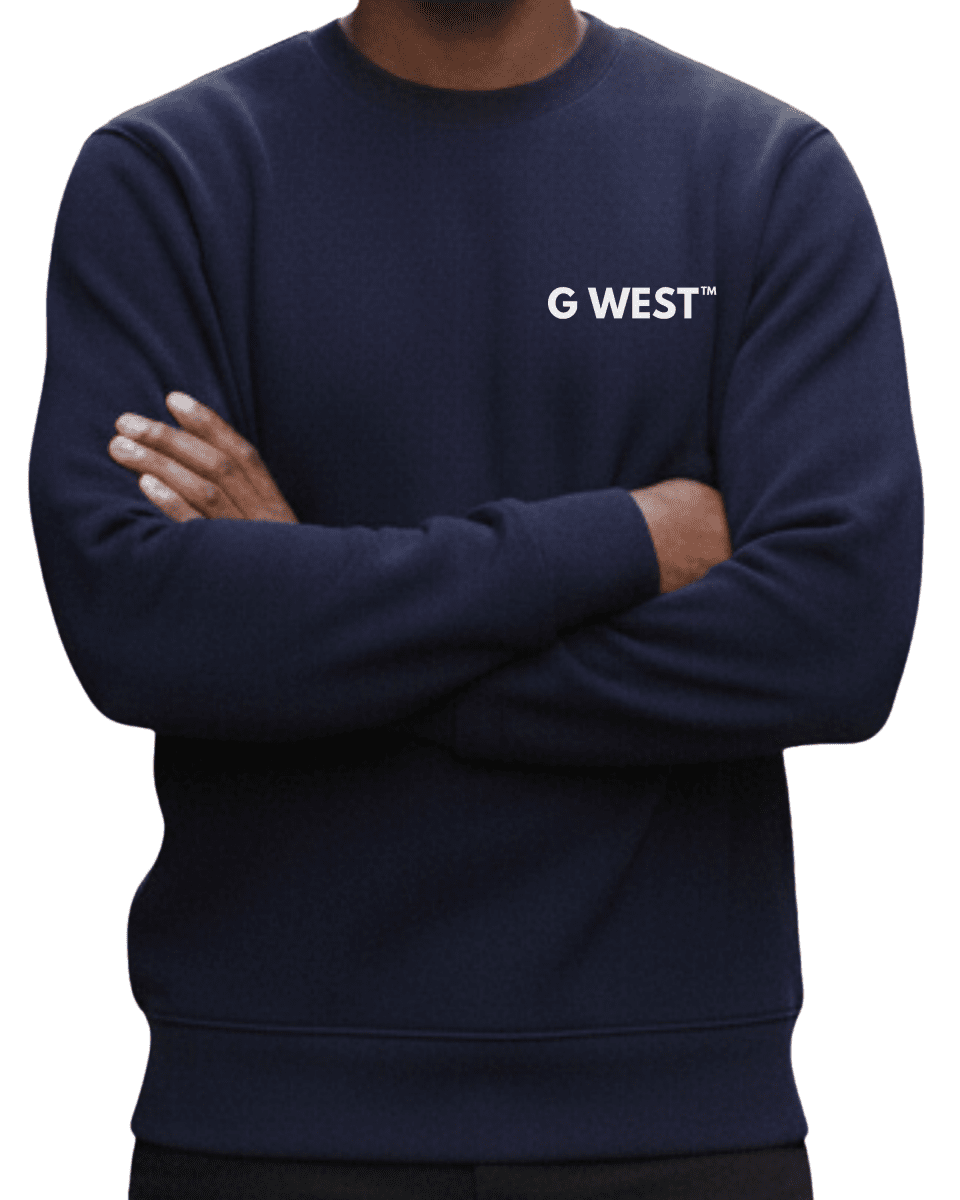 G West Men's Beer Helmet Zombie Heavy Premium Crewneck - G West