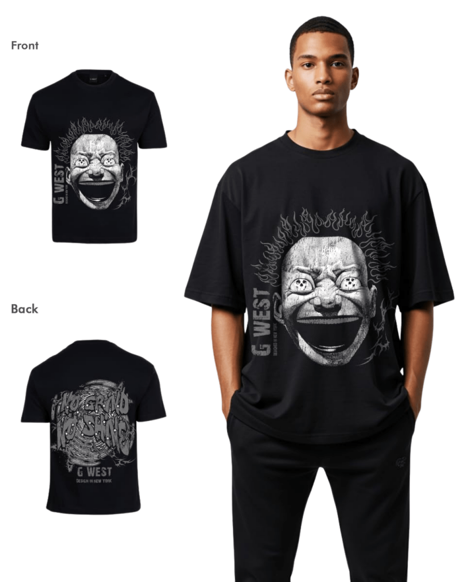 G West Mens Electrical Einstein Oversized Tee - G West