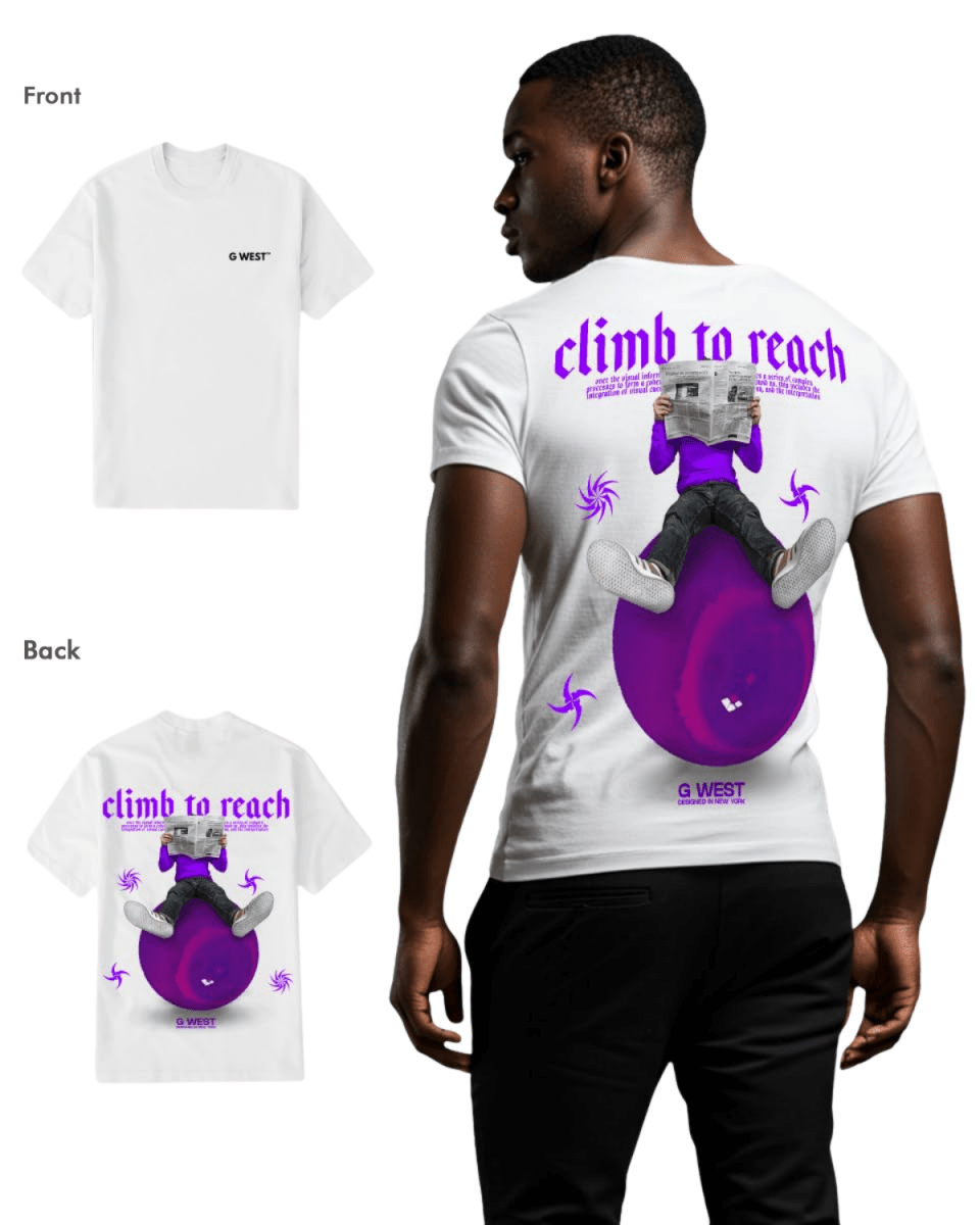 G West Mens Newspaper Tee - G West