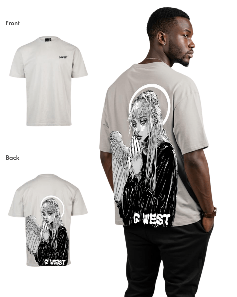 G West Mens Oversized Angel Girl Tee - G West