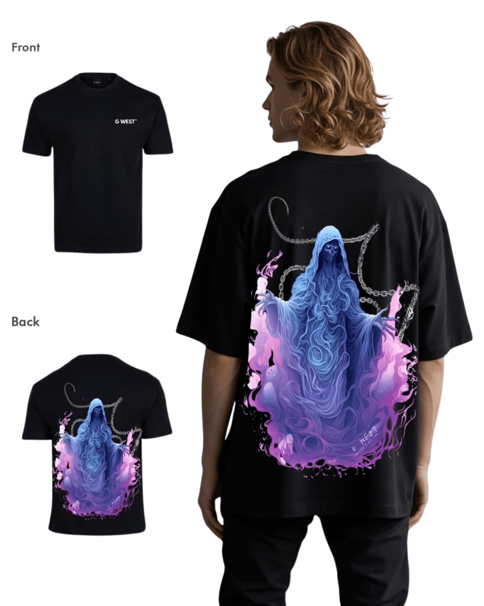 G West Mens Oversized Purple Reaper Tee - G West