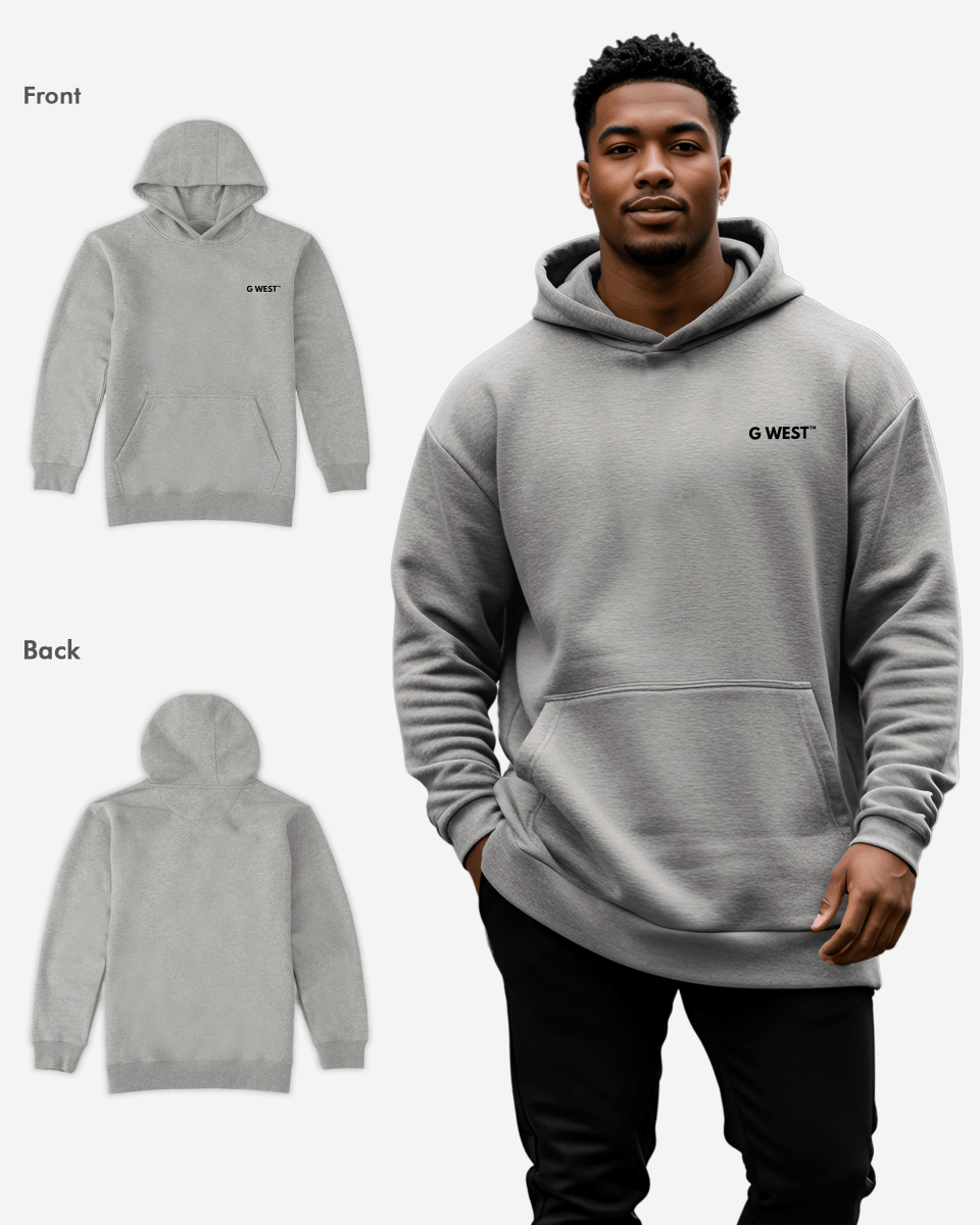 G WEST MENS PULLOVER HOODIE WITH LOGO : GWHDL7002 - 13 COLORS - G West