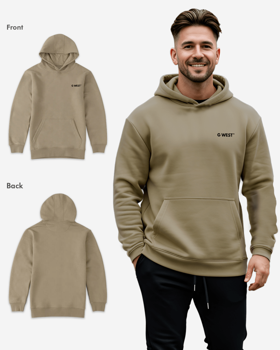 G WEST MENS PULLOVER HOODIE WITH LOGO : GWHDL7002 - 13 COLORS - G West